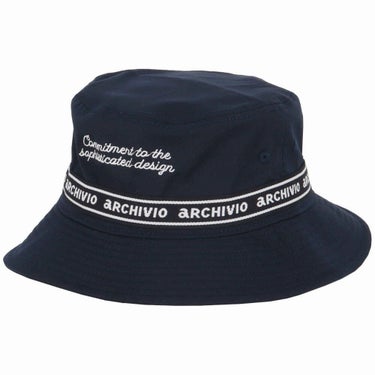 アルチビオ archivio　レディース エンブレム風 ロゴ刺繍 バケットハット A450208 060 ネイビー　2025年モデル ネイビー 詳細1