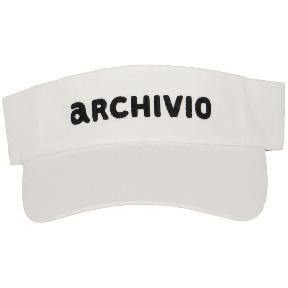 アルチビオ archivio　レディース ロゴ刺繍 サンバイザー A450306 090 ホワイト 詳細3