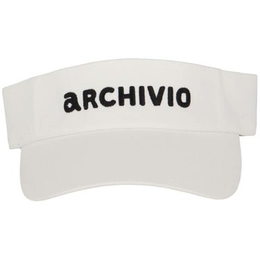 アルチビオ archivio　レディース ロゴ刺繍 サンバイザー A450306 090 ホワイト 詳細3
