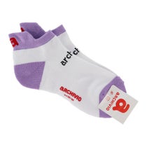 アルチビオ archivio　レディース ロゴ刺繍 ポイントカラー ショート ソックス A450318 179 ライトパープル