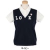 アルチビオ archivio　レディース LOVEデザイン バックメッシュベスト A458220　2025年モデル ネイビー
