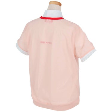 アルチビオ archivio　レディース ロゴデザイン シアー & フリル 半袖 プルオーバー ツインセット A459408　2025年モデル ピンク 詳細1