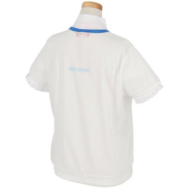 アルチビオ archivio　レディース ロゴデザイン シアー & フリル 半袖 プルオーバー ツインセット A459408　2025年モデル ホワイト 詳細1