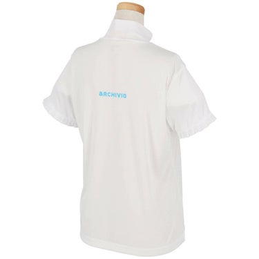 アルチビオ archivio　レディース ロゴデザイン シアー & フリル 半袖 プルオーバー ツインセット A459408　2025年モデル ホワイト 詳細4