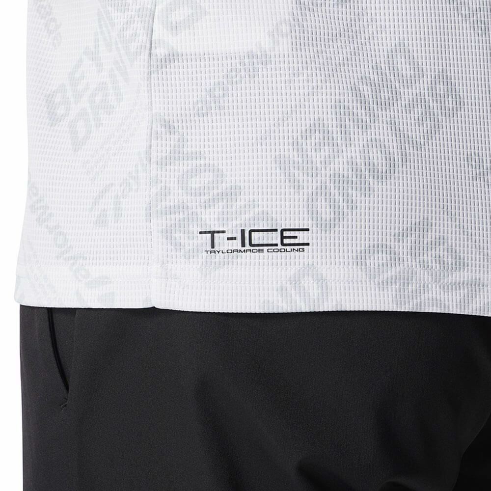 テーラーメイド TaylorMade　メンズ T-ICE BEYOND DRIVEN 半袖 ポロシャツ UN645　2025年モデル ホワイト 詳細5