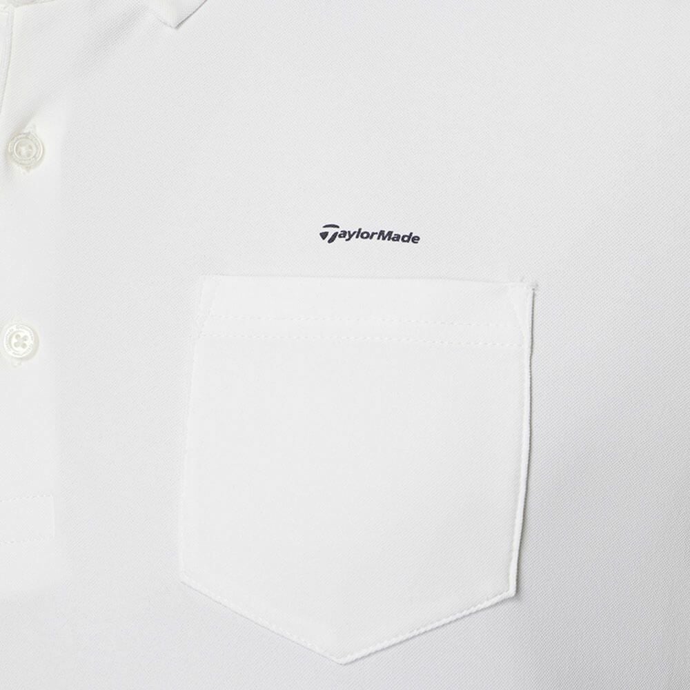 テーラーメイド TaylorMade　メンズ ボタンダウン ポケット 半袖 ポロシャツ UN647　2025年モデル ホワイト 詳細3