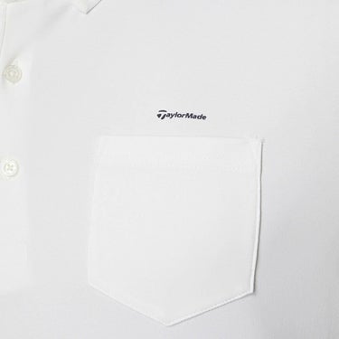 テーラーメイド TaylorMade　メンズ ボタンダウン ポケット 半袖 ポロシャツ UN647　2025年モデル ホワイト 詳細3