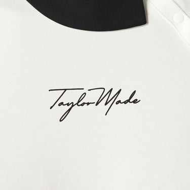 テーラーメイド TaylorMade　レディース サイドスナップ キャップスリーブ ポロシャツ UN684　2025年モデル ホワイト 詳細3