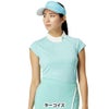 テーラーメイド TaylorMade　レディース サイドスナップ キャップスリーブ ポロシャツ UN684　2025年モデル ターコイズ