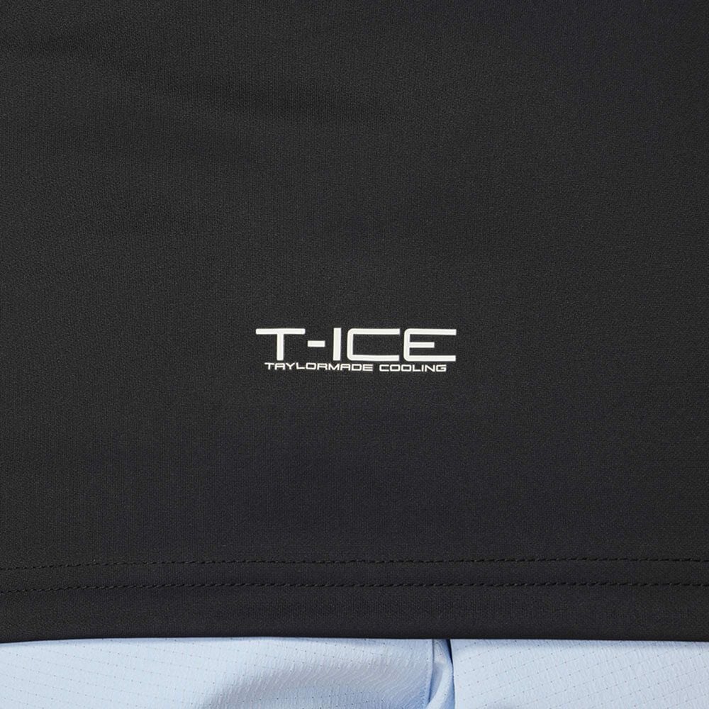 テーラーメイド TaylorMade　レディース T-ICE フリルド キャップスリーブ ポロシャツ UN696　2025年モデル ブラック 詳細4