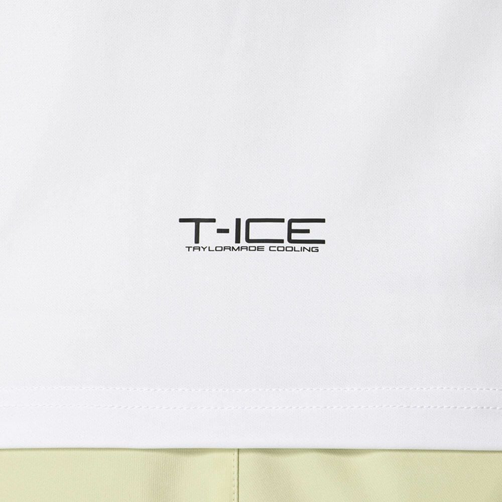 テーラーメイド TaylorMade　レディース T-ICE フリルド キャップスリーブ ポロシャツ UN696　2025年モデル ホワイト 詳細4