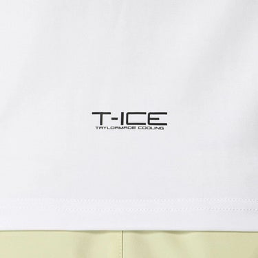 テーラーメイド TaylorMade　レディース T-ICE フリルド キャップスリーブ ポロシャツ UN696　2025年モデル ホワイト 詳細4