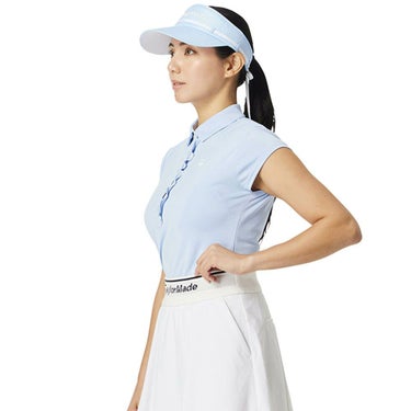 テーラーメイド TaylorMade　レディース T-ICE フリルド キャップスリーブ ポロシャツ UN696　2025年モデル シャンブレー 詳細2