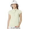 テーラーメイド TaylorMade　レディース T-ICE フリルド キャップスリーブ ポロシャツ UN696　2025年モデル クールマッチャ