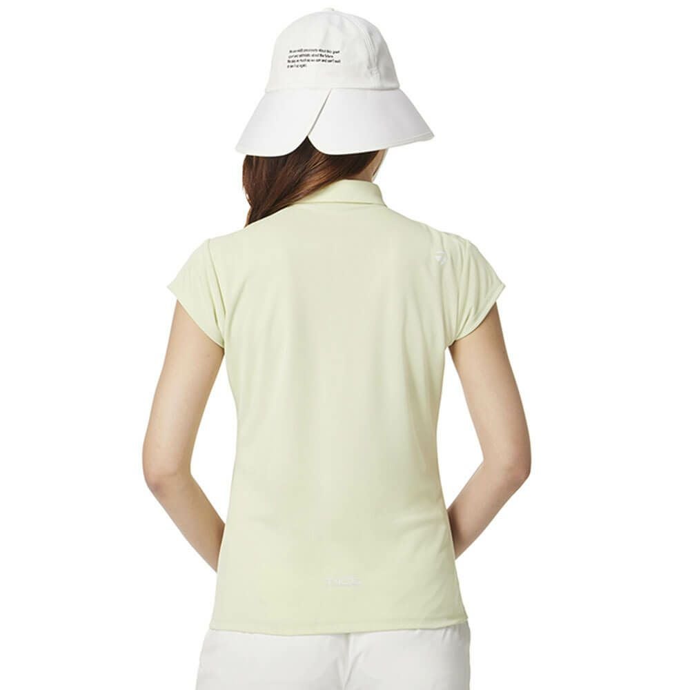 テーラーメイド TaylorMade　レディース T-ICE フリルド キャップスリーブ ポロシャツ UN696　2025年モデル クールマッチャ 詳細1