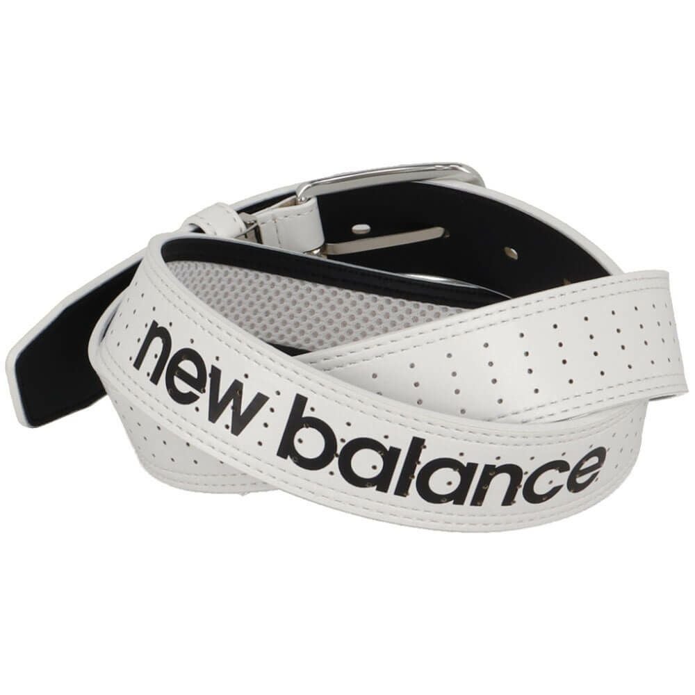 ニューバランスゴルフ　メンズ パンチング シンセティックレザー ベルト 012-5182001 030 WHITE ゴルフウェア　2025年モデル WHITE 詳細2