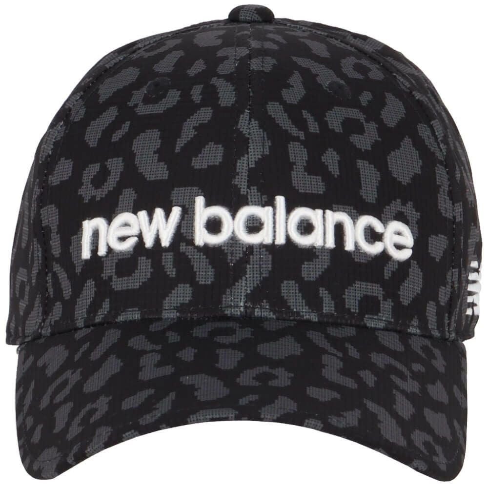 ニューバランスゴルフ　メンズ シャドーレオパード柄 シックスパネル キャップ 012-5187014 010 BLACK ゴルフウェア　2025年モデル BLACK 詳細3