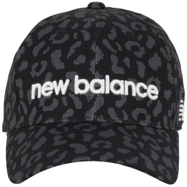 ニューバランスゴルフ　メンズ シャドーレオパード柄 シックスパネル キャップ 012-5187014 010 BLACK ゴルフウェア　2025年モデル BLACK 詳細3