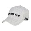 ニューバランスゴルフ　メンズ シャドーレオパード柄 シックスパネル キャップ 012-5187014 030 WHITE ゴルフウェア　2025年モデル WHITE