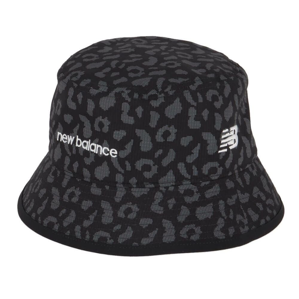 ニューバランスゴルフ　メンズ シャドーレオパード柄 バケットハット 012-5187015 010 BLACK ゴルフウェア　2025年モデル BLACK