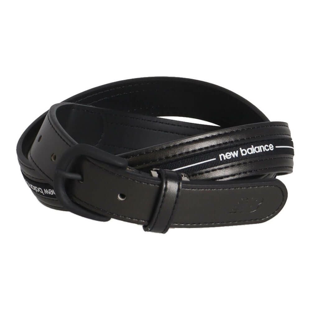 ニューバランスゴルフ　レディース シンセティックレザー×ラインロゴテープ　ベルト 012-5182501 010 BLACK ゴルフウェア　2025年モデル BLACK