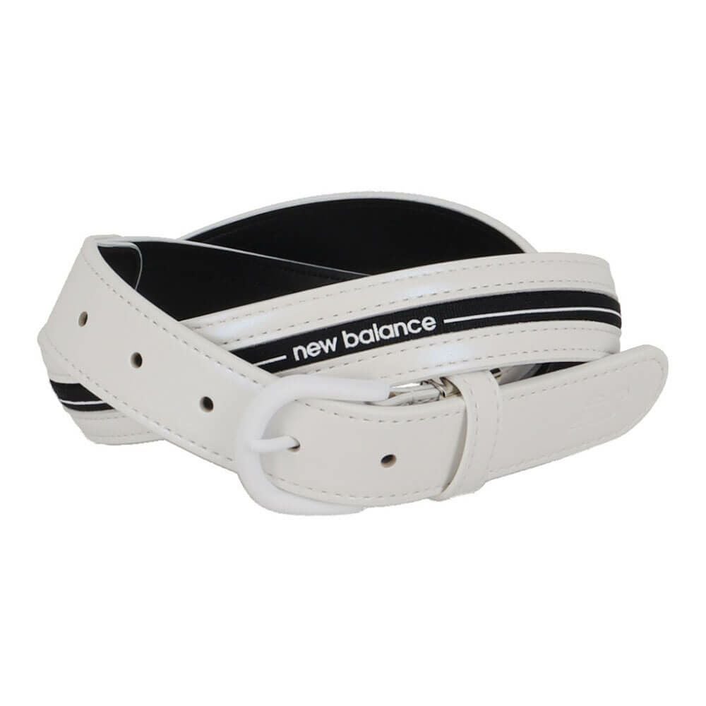 ニューバランスゴルフ　レディース シンセティックレザー×ラインロゴテープ　ベルト 012-5182501 030 WHITE ゴルフウェア　2025年モデル WHITE