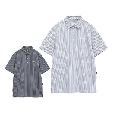 キャロウェイ Callaway　メンズ ストライプ ジャカード 半袖 ポロシャツ C25134107　2025年モデル