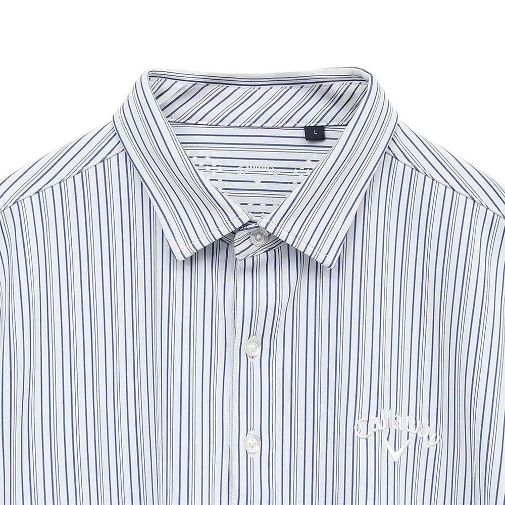 キャロウェイ Callaway　メンズ ストライプ ジャカード 半袖 ポロシャツ C25134107　2025年モデル 詳細5