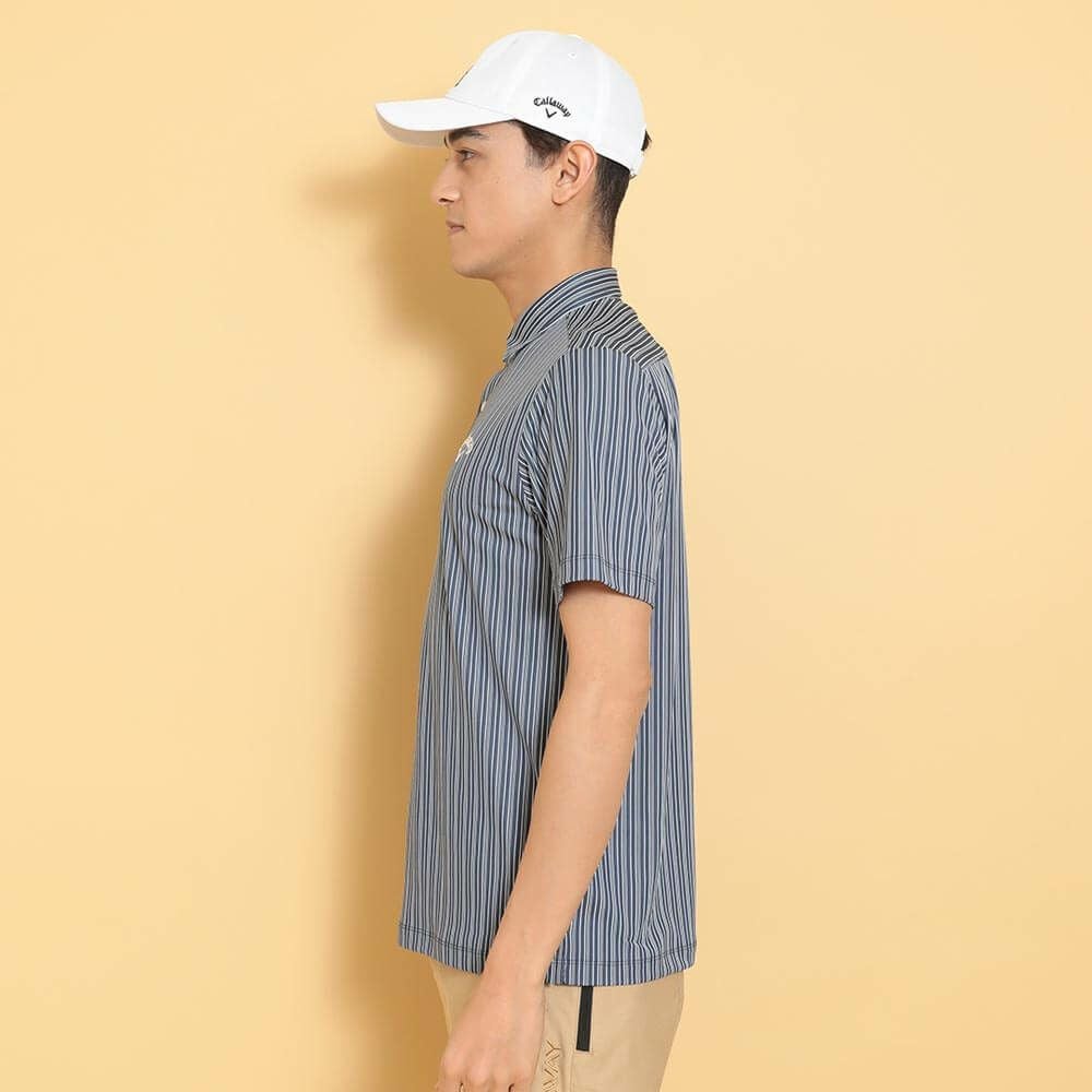 キャロウェイ Callaway　メンズ ストライプ ジャカード 半袖 ポロシャツ C25134107　2025年モデル 詳細12