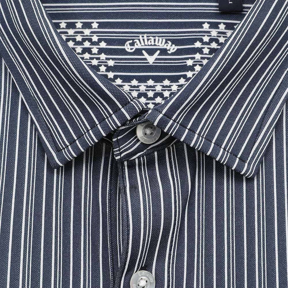 キャロウェイ Callaway　メンズ ストライプ ジャカード 半袖 ポロシャツ C25134107　2025年モデル 詳細17