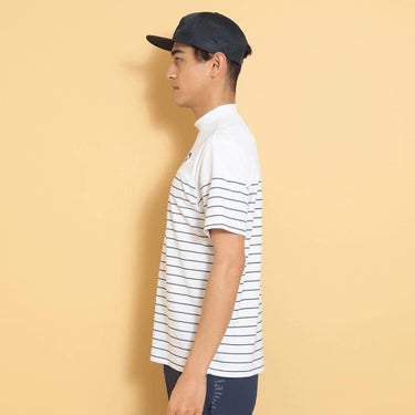 キャロウェイ Callaway　メンズ ボーダープリント 半袖 モックネックシャツ C25134109　2025年モデル 詳細4