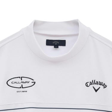 キャロウェイ Callaway　メンズ ボーダープリント 半袖 モックネックシャツ C25134109　2025年モデル 詳細5