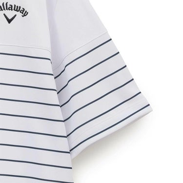 キャロウェイ Callaway　メンズ ボーダープリント 半袖 モックネックシャツ C25134109　2025年モデル 詳細6