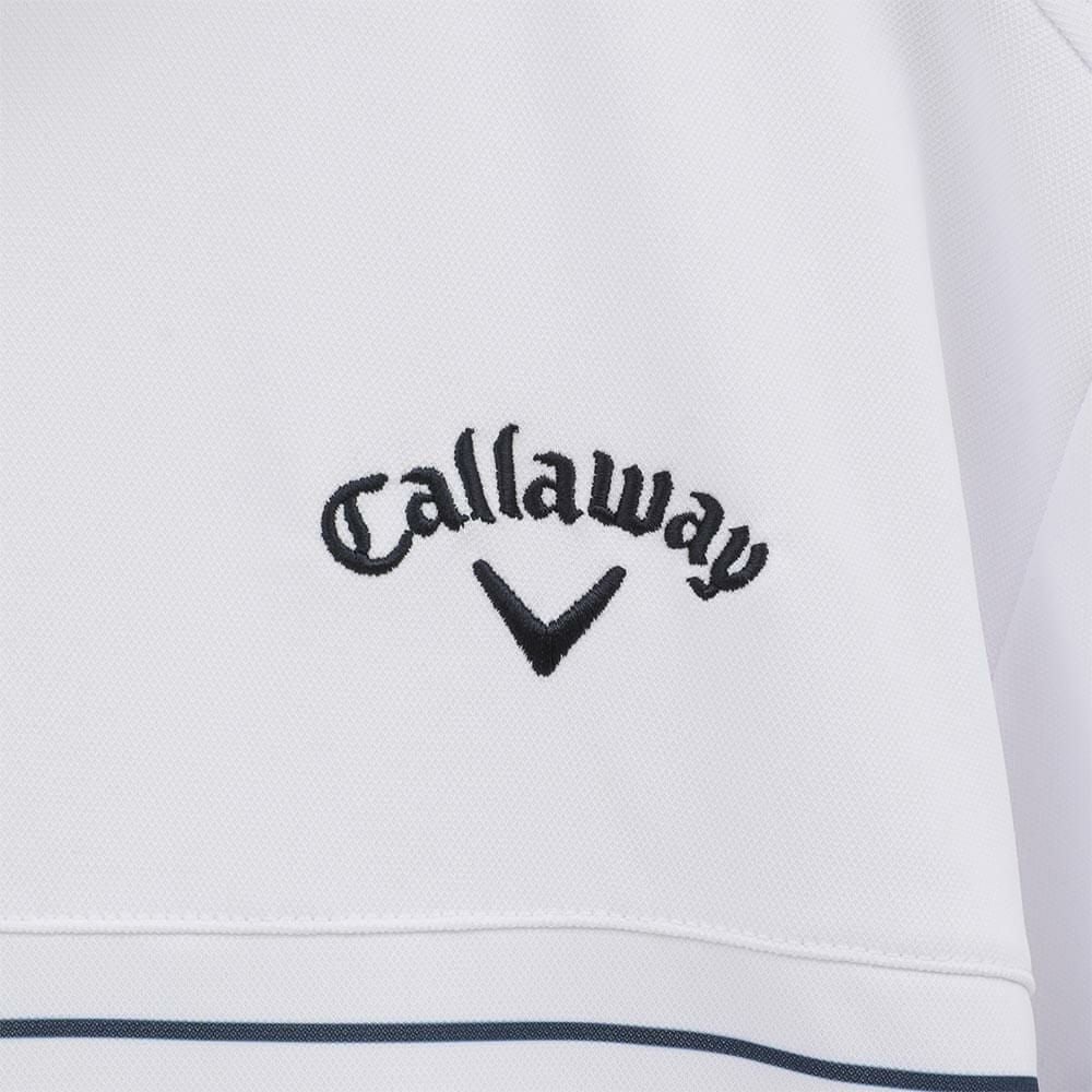 キャロウェイ Callaway メンズ ボーダープリント 半袖 モックネック
