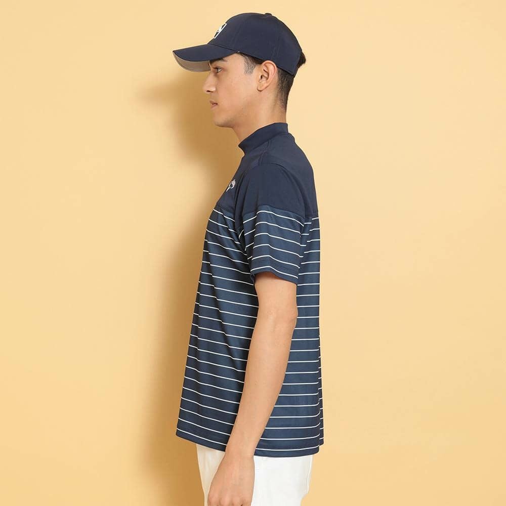 キャロウェイ Callaway　メンズ ボーダープリント 半袖 モックネックシャツ C25134109　2025年モデル 詳細12