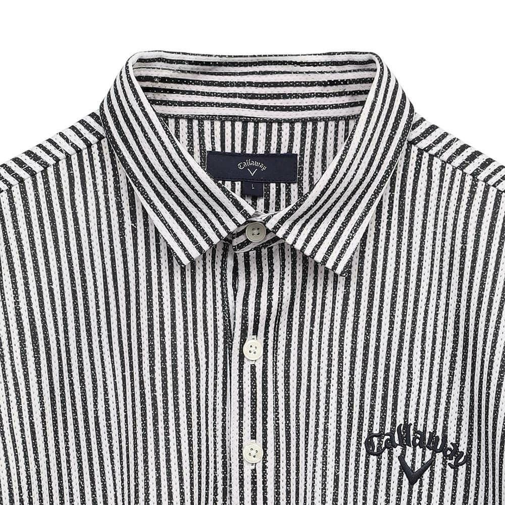 キャロウェイ Callaway　メンズ かざあなメッシュ ストライププリント 半袖 ポロシャツ C25134118　2025年モデル 詳細5