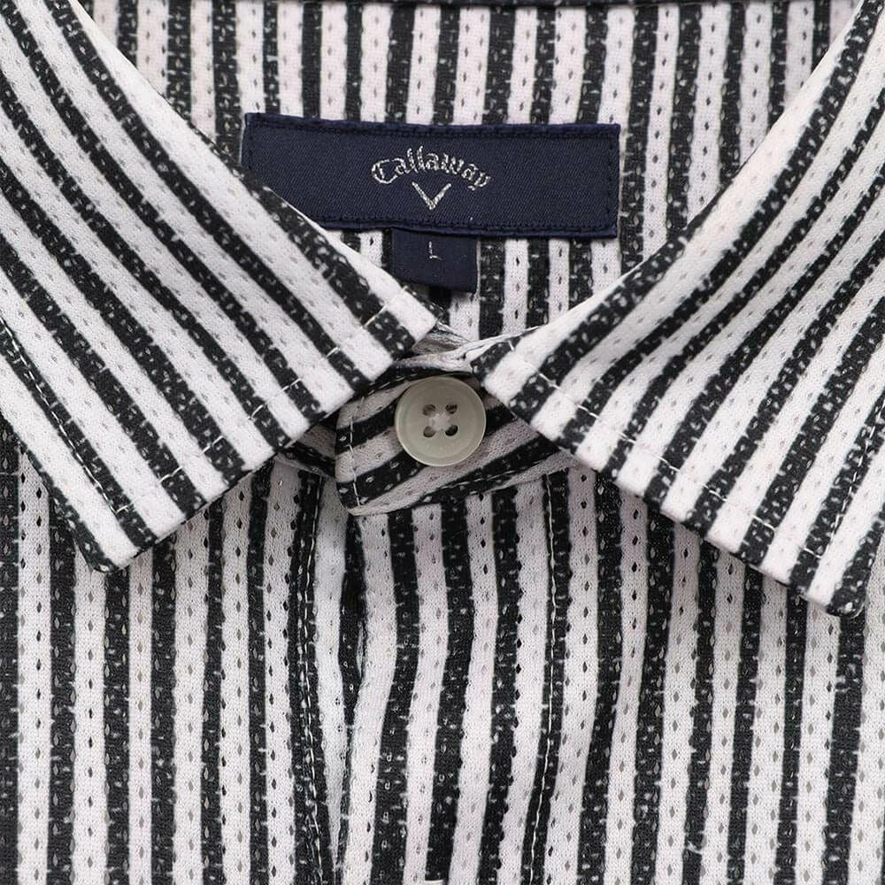 キャロウェイ Callaway　メンズ かざあなメッシュ ストライププリント 半袖 ポロシャツ C25134118　2025年モデル 詳細9