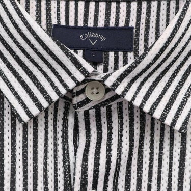 キャロウェイ Callaway　メンズ かざあなメッシュ ストライププリント 半袖 ポロシャツ C25134118　2025年モデル 詳細9