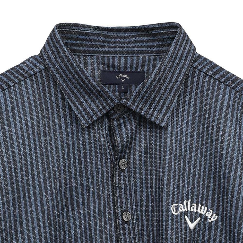 キャロウェイ Callaway　メンズ かざあなメッシュ ストライププリント 半袖 ポロシャツ C25134118　2025年モデル 詳細14