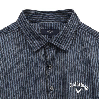 キャロウェイ Callaway　メンズ かざあなメッシュ ストライププリント 半袖 ポロシャツ C25134118　2025年モデル 詳細14