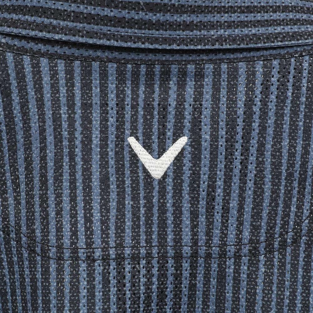 キャロウェイ Callaway　メンズ かざあなメッシュ ストライププリント 半袖 ポロシャツ C25134118　2025年モデル 詳細199