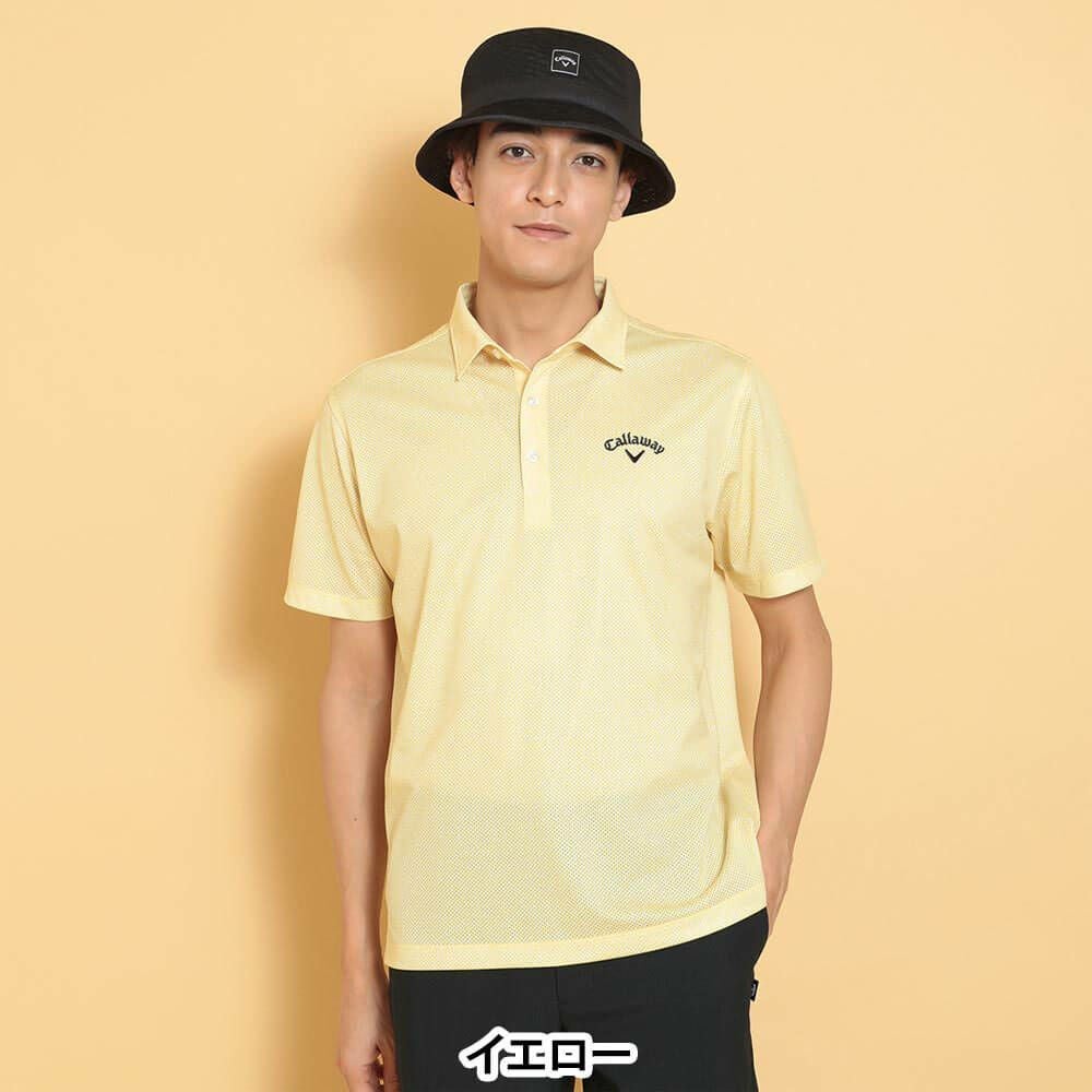 キャロウェイ Callaway　メンズ かざあなメッシュ ボタニカルプリント 半袖 ポロシャツ C25134119　2025年モデル 詳細2