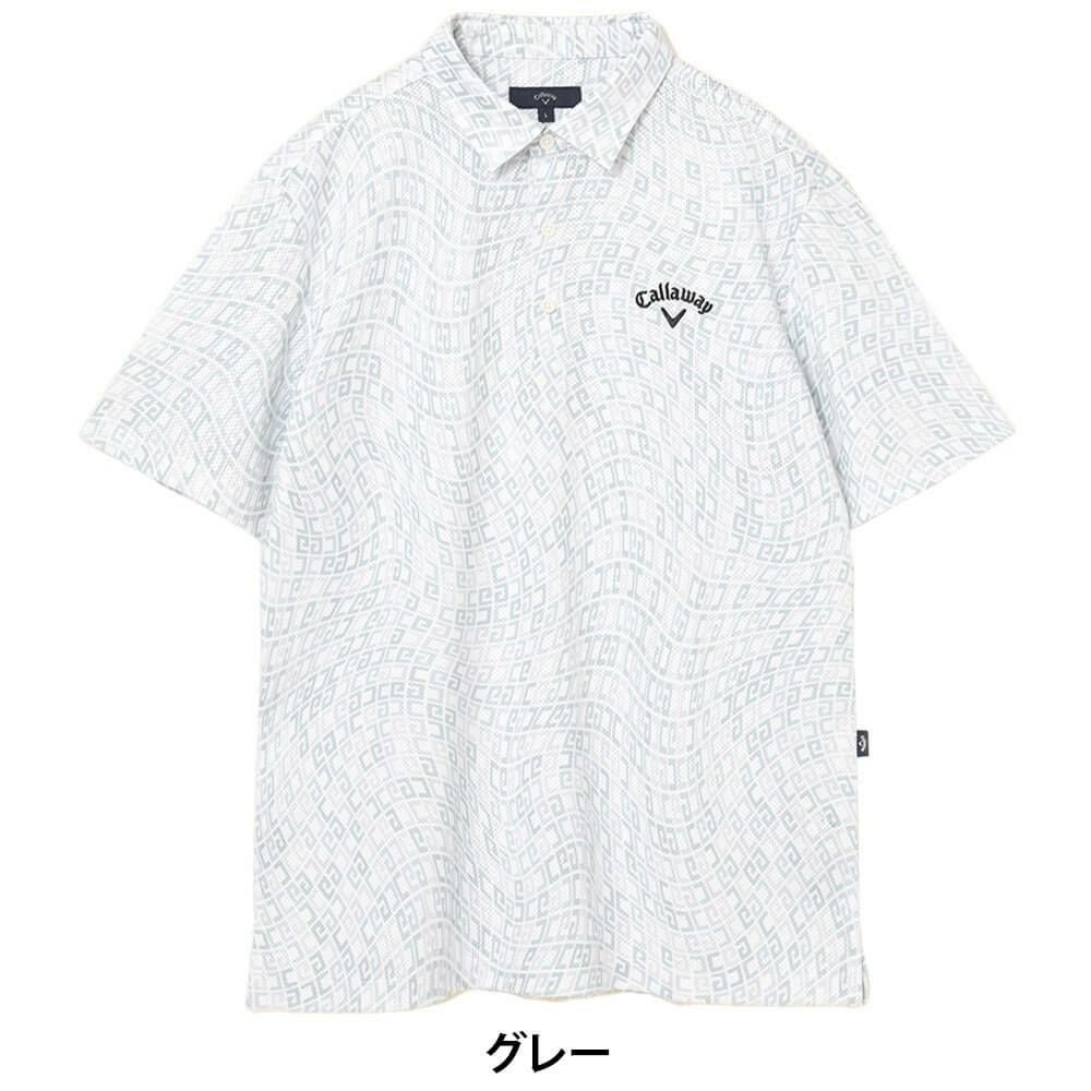 キャロウェイ Callaway　メンズ かざあなメッシュ ロゴプリント 半袖 ポロシャツ C25134120　2025年モデル 詳細2
