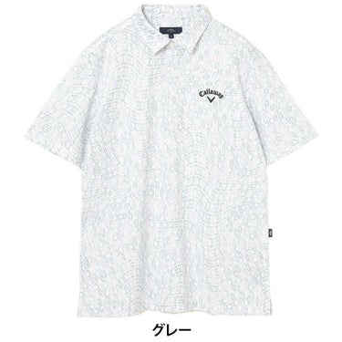 キャロウェイ Callaway　メンズ かざあなメッシュ ロゴプリント 半袖 ポロシャツ C25134120　2025年モデル 詳細2