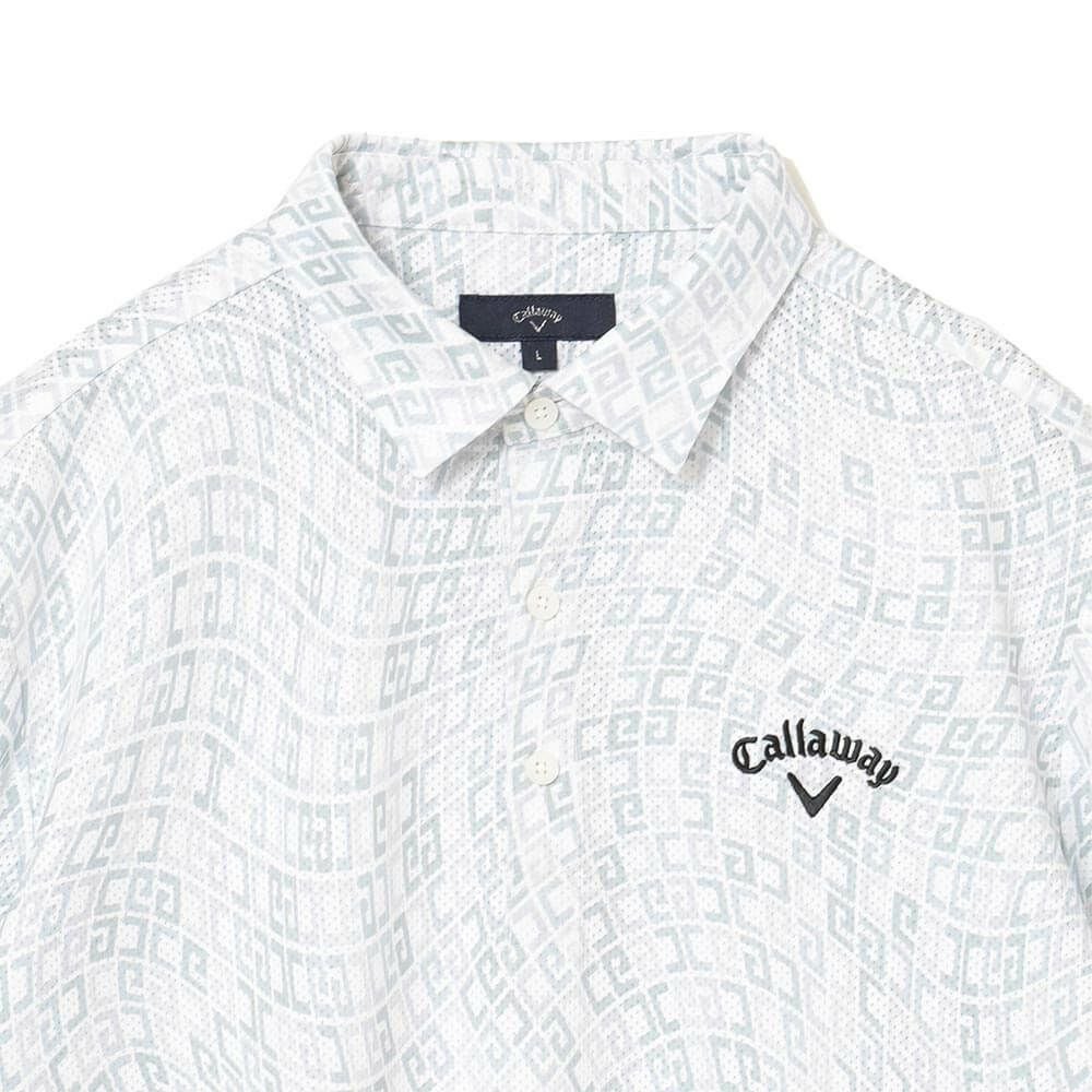 キャロウェイ Callaway　メンズ かざあなメッシュ ロゴプリント 半袖 ポロシャツ C25134120　2025年モデル 詳細3