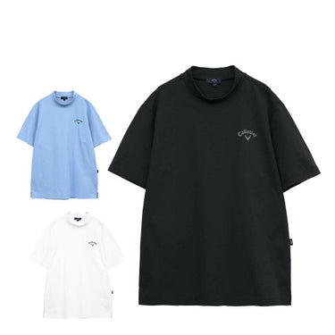 キャロウェイ Callaway　メンズ 天竺 バックプリント 半袖 モックネックシャツ C25134122　2025年モデル