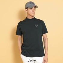 キャロウェイ Callaway メンズ 天竺 バックプリント 半袖 モックネックシャツ C25134122 2025年モデル