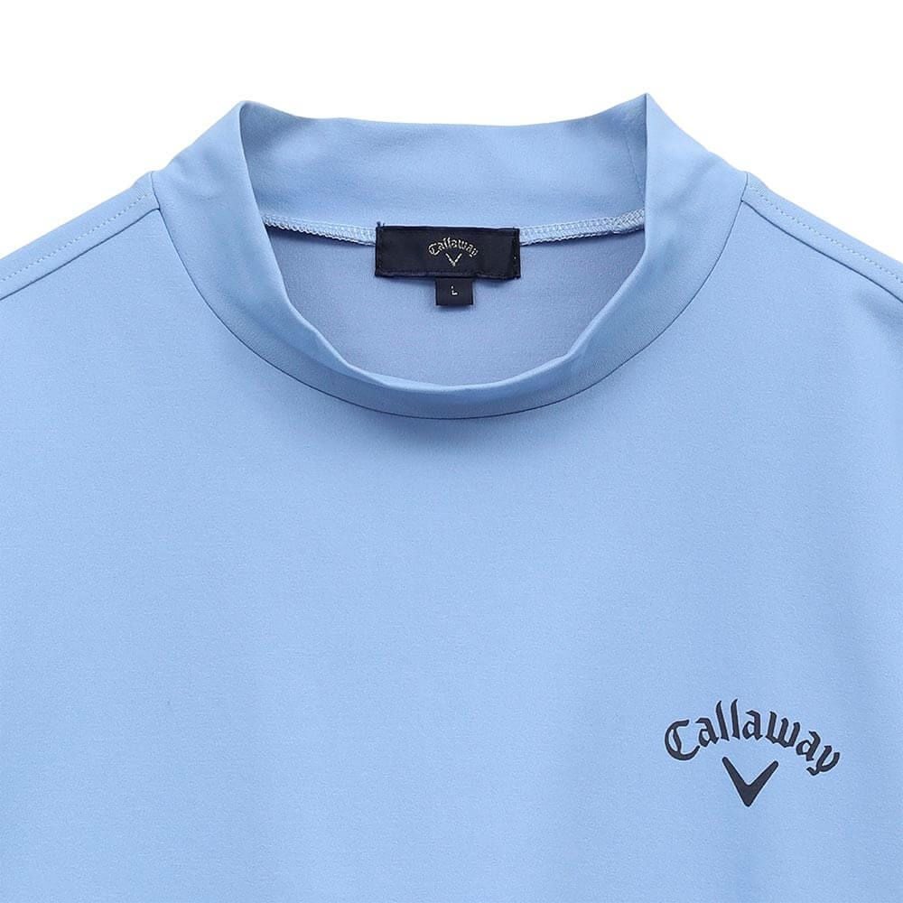キャロウェイ Callaway メンズ 天竺 バックプリント 半袖 モックネック
