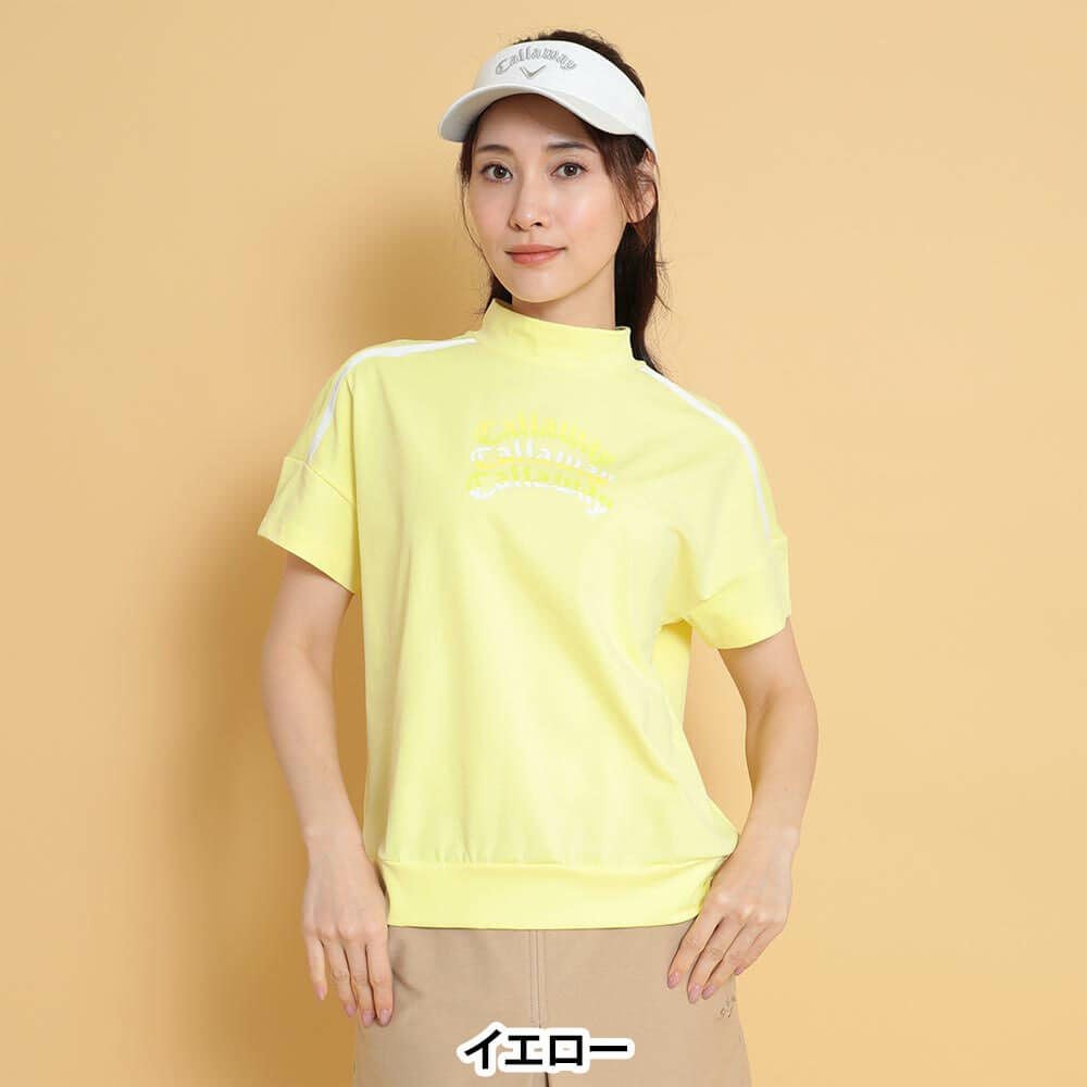 キャロウェイ Callaway　レディース ロゴプリント 配色ライン 半袖 モックネックシャツ C25134213　2025年モデル 詳細8