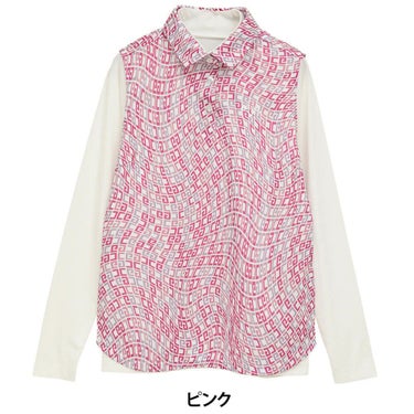 キャロウェイ Callaway　レディース 総柄 ノースリーブ シャツ & 長袖 ハイネック インナーシャツC25134218 　2025年モデル 詳細10